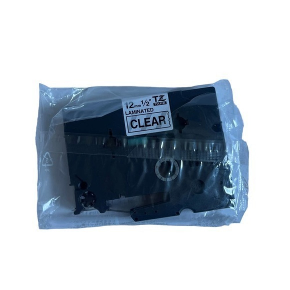 12mm 1/2"‎ Laminated Clear Label Tape for a Brother Label Maker. NEW Open Bag